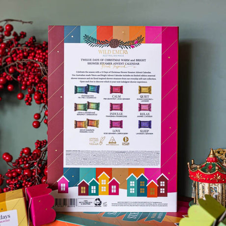 Wild Emery 12 Day Shower Steamer Advent - Funky Gifts NZ