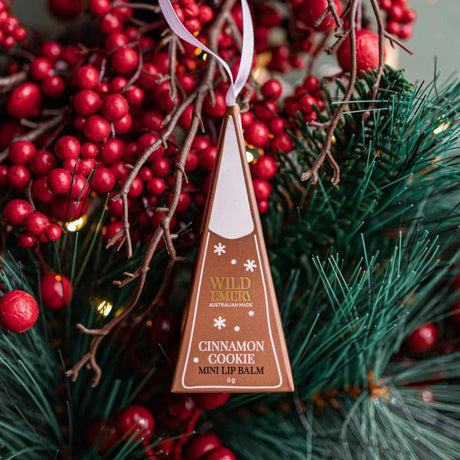 Cinnamon Cookie Mini Lip Balm Ornament - Funky Gifts NZ