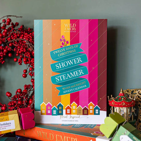 Wild Emery 12 Day Shower Steamer Advent - Funky Gifts NZ