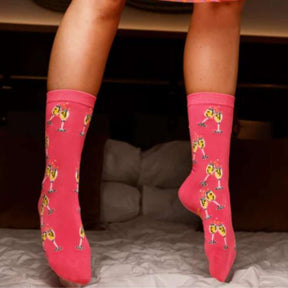 Women's Champers Bamboo Crew Sock - Funky Gifts NZ