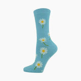 Women's Daisy Bamboo Crew Sock - Funky Gifts NZ