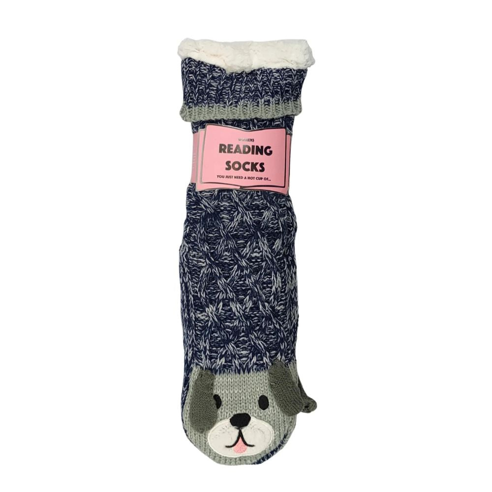 Women's Reading Socks - Mottled Dog - Funky Gifts NZ