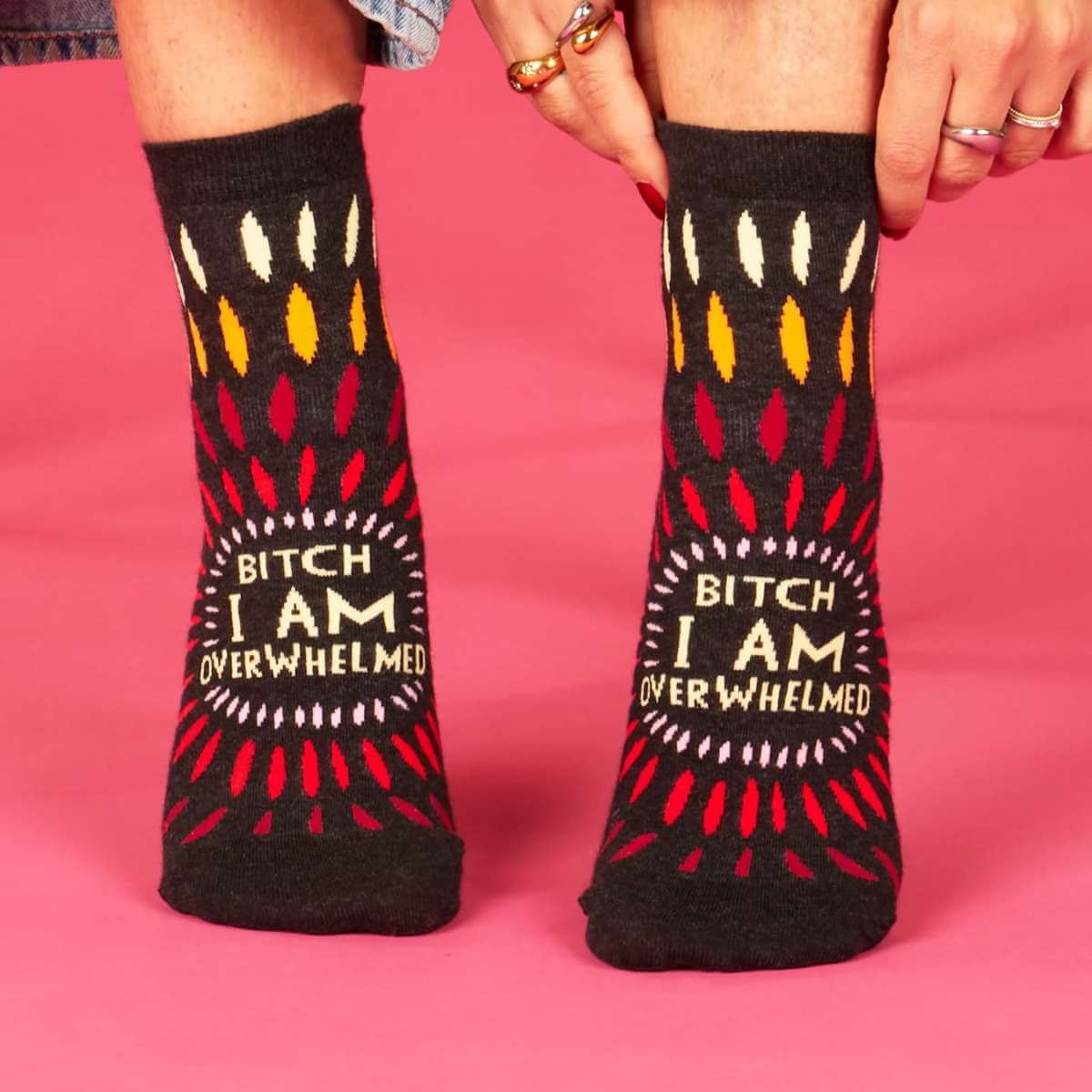 Women's Socks - Overwhelmed - Blue Q