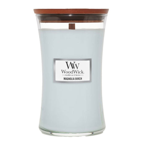 Large WoodWick Scented Soy Candle - Magnolia Birch - Funky Gifts NZ