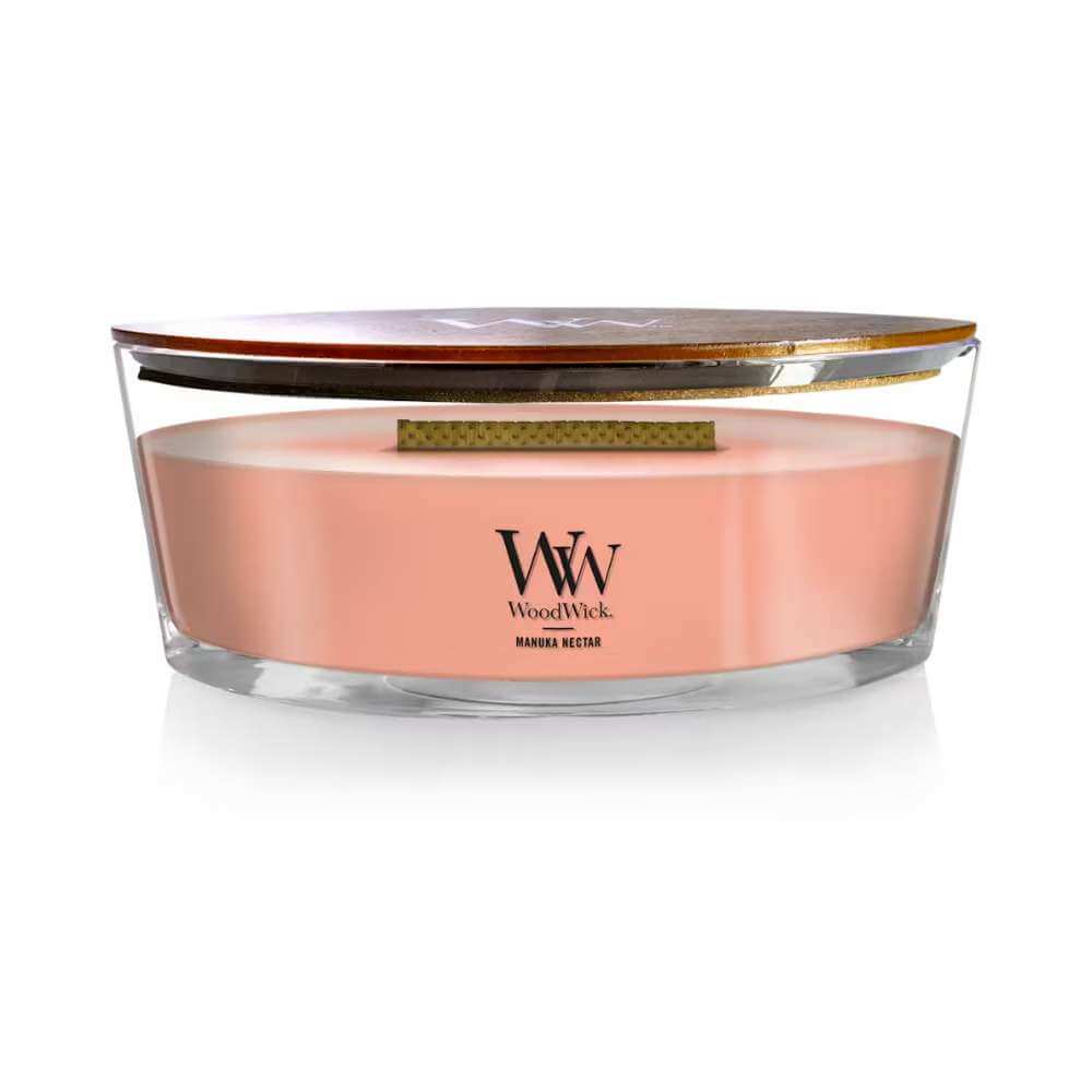 Ellipse WoodWick Scented Soy Candle - Manuka Nectar - Funky Gifts NZ