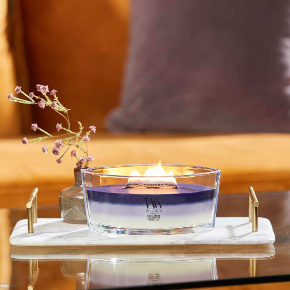 Ellipse WoodWick Scented Soy Candle - Evening Luxe - Funky Gifts NZ