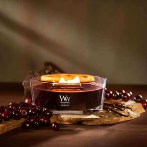 Ellipse WoodWick Scented Soy Candle - Phantom Cherry - Funky Gifts NZ