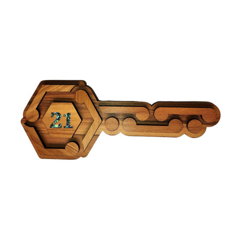 Wooden Koru 21st Key - Funky Gifts NZ