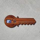 Wooden 21st Key With Square Picture - Funky Gifts NZ