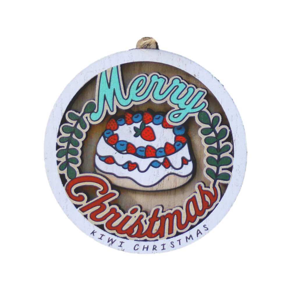 Moana Road Wooden Christmas Decoration - Funky Gifts NZ