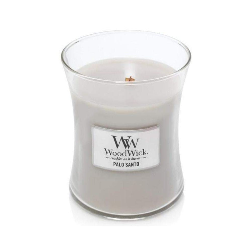 Medium WoodWick Scented Soy Candle - Palo Santo - Funky Gifts NZ