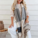 Wrap Scarf - Natural - Funky Gifts NZ
