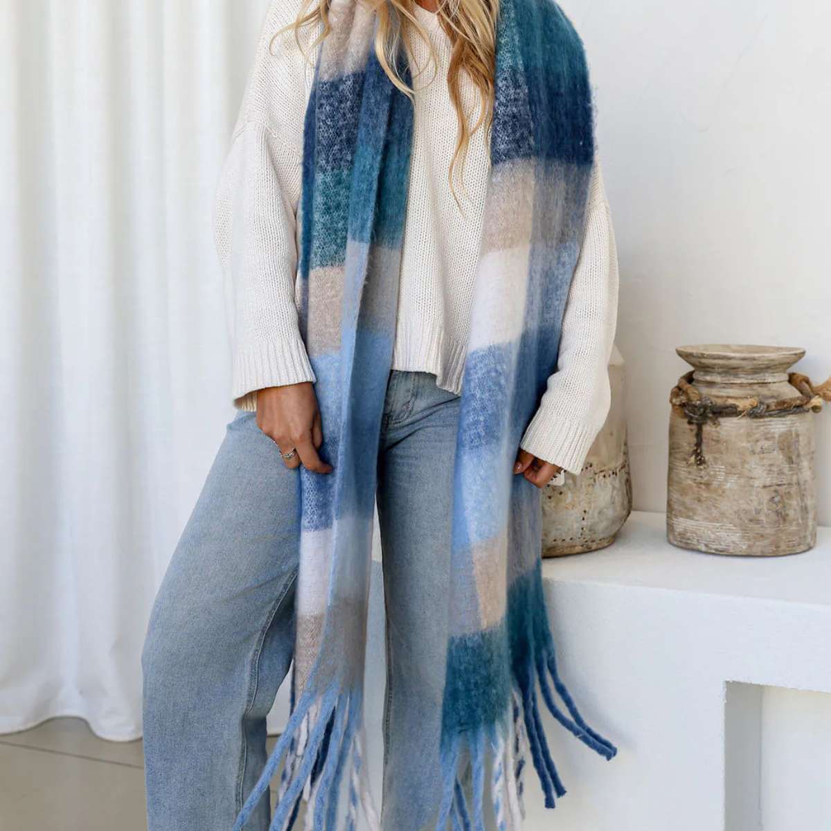 Wrap Scarf - Sky Blue - Funky Gifts NZ