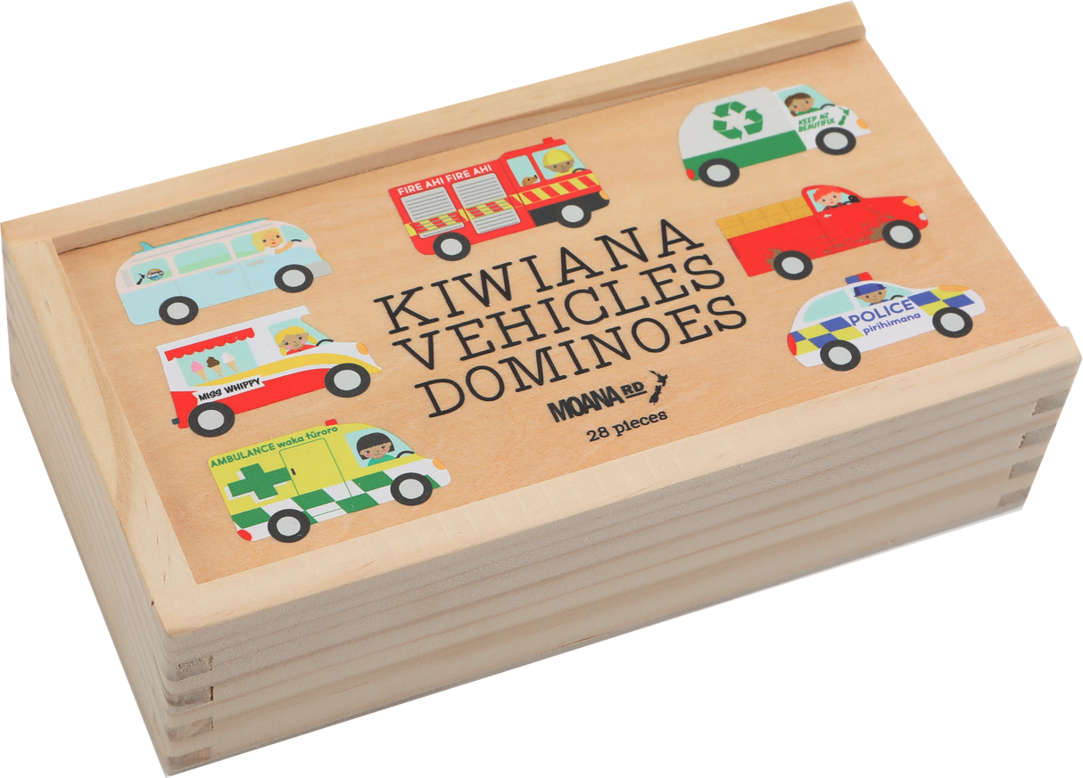 Moana Road - Wooden Vehicles Dominoes - Funky Gifts NZ