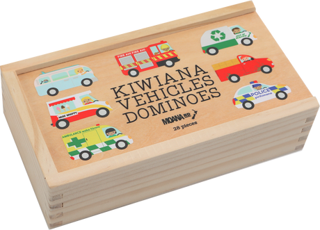 Moana Road - Wooden Vehicles Dominoes - Funky Gifts NZ