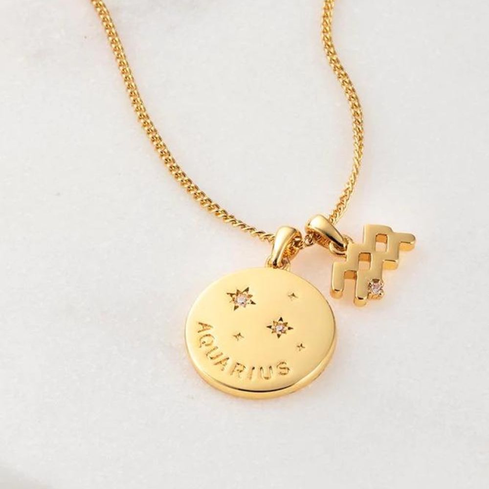 Zafino Zodiac Necklace Aquarius - Funky Gifts NZ