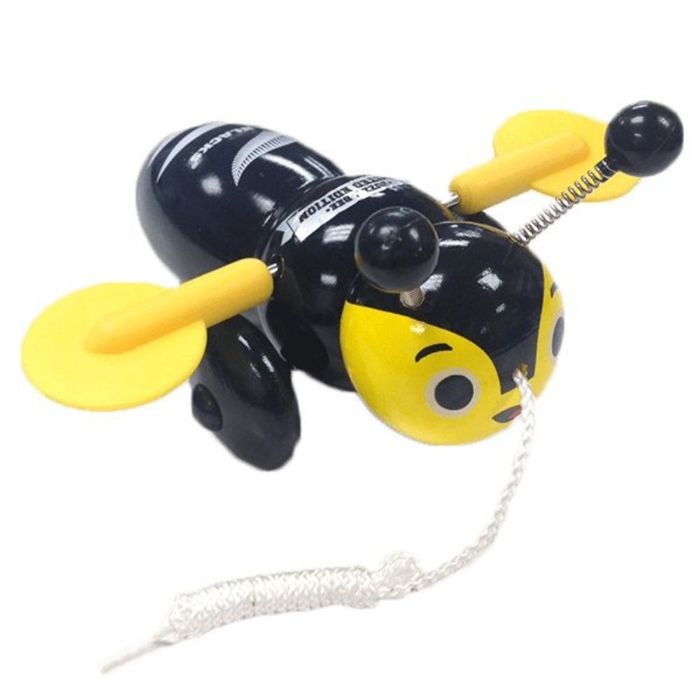 All Blacks Buzzy Bee Wooden Pull Along Toy - Limited Edition - Funky Gifts NZ