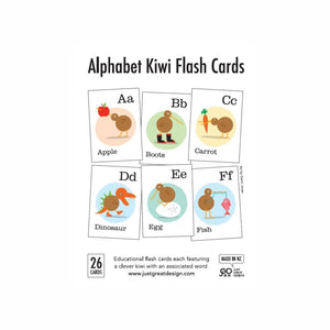 Alphabet Kiwi Flash Cards - Funky Gifts NZ