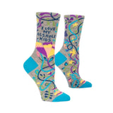 Blue Q Socks - Women's Crew - I Love My Asshole Kids - Funky Gifts NZ