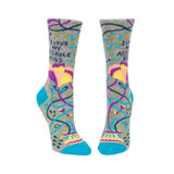 Blue Q Socks - Women's Crew - I Love My Asshole Kids - Funky Gifts NZ