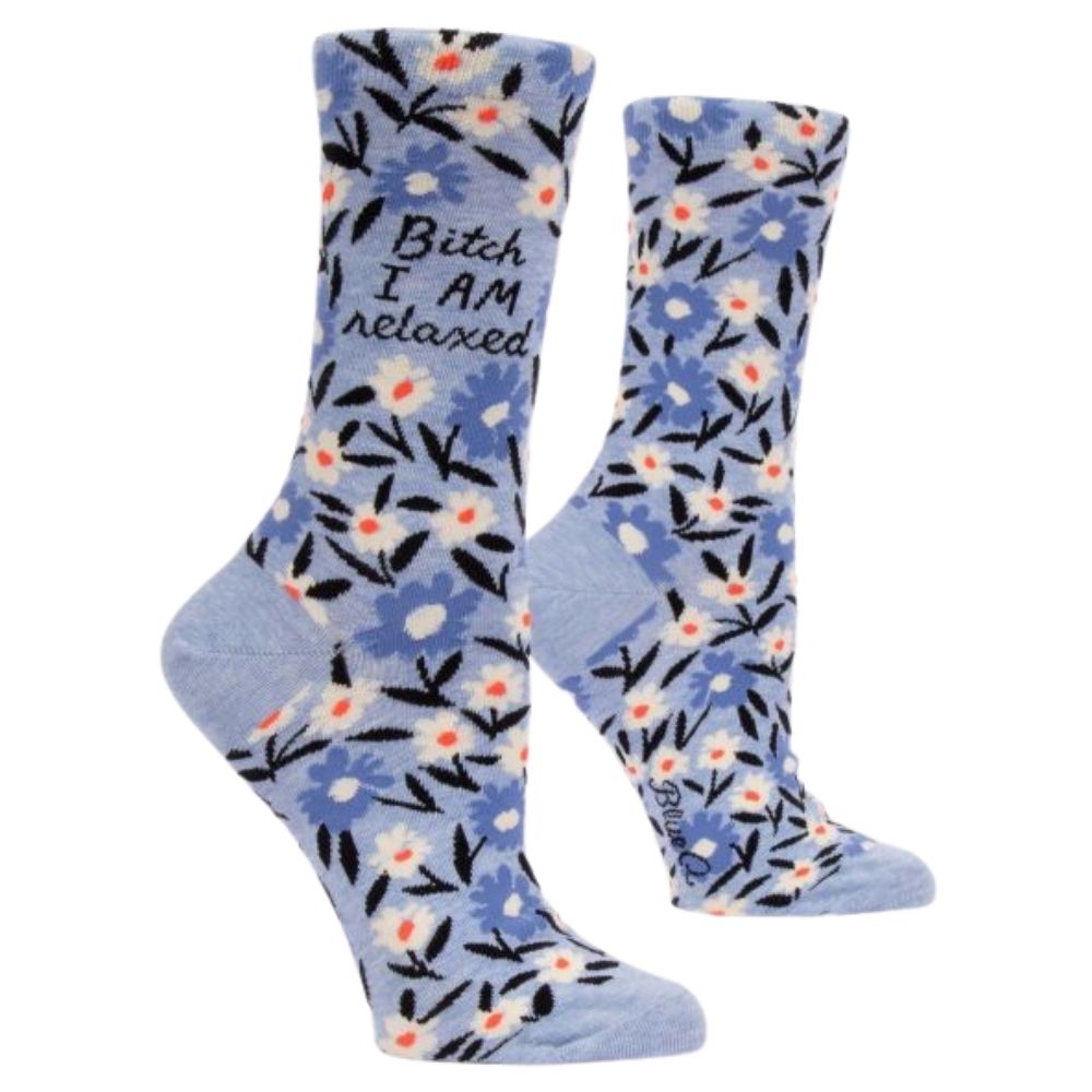 Women's Socks  - Bitch I am Relaxed - Blue Q - Funky Gifts NZ