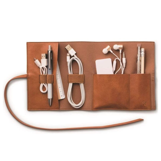 Bookaroo Travel Tech Tidy - Brown - Funky Gifts NZ