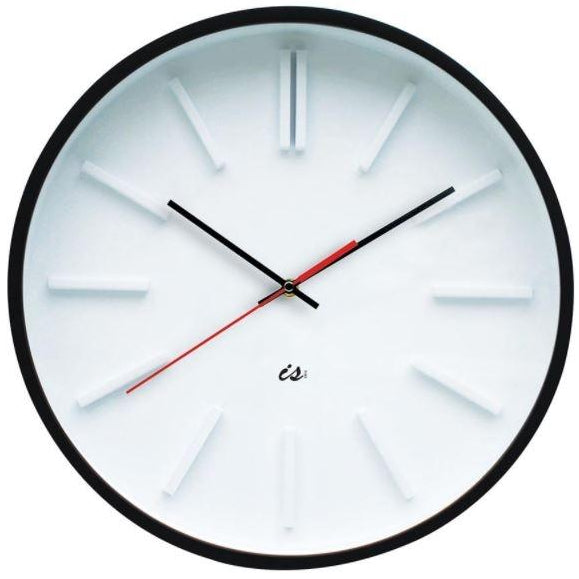 Wall Clock Station - Red Second Hand - Funky Gifts NZ