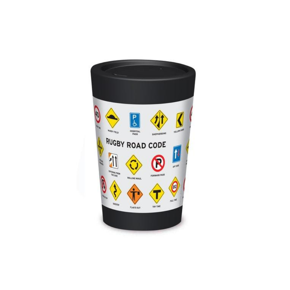 Cuppa Coffee Cup - Rugby Road Code (12oz) - Funky Gifts NZ