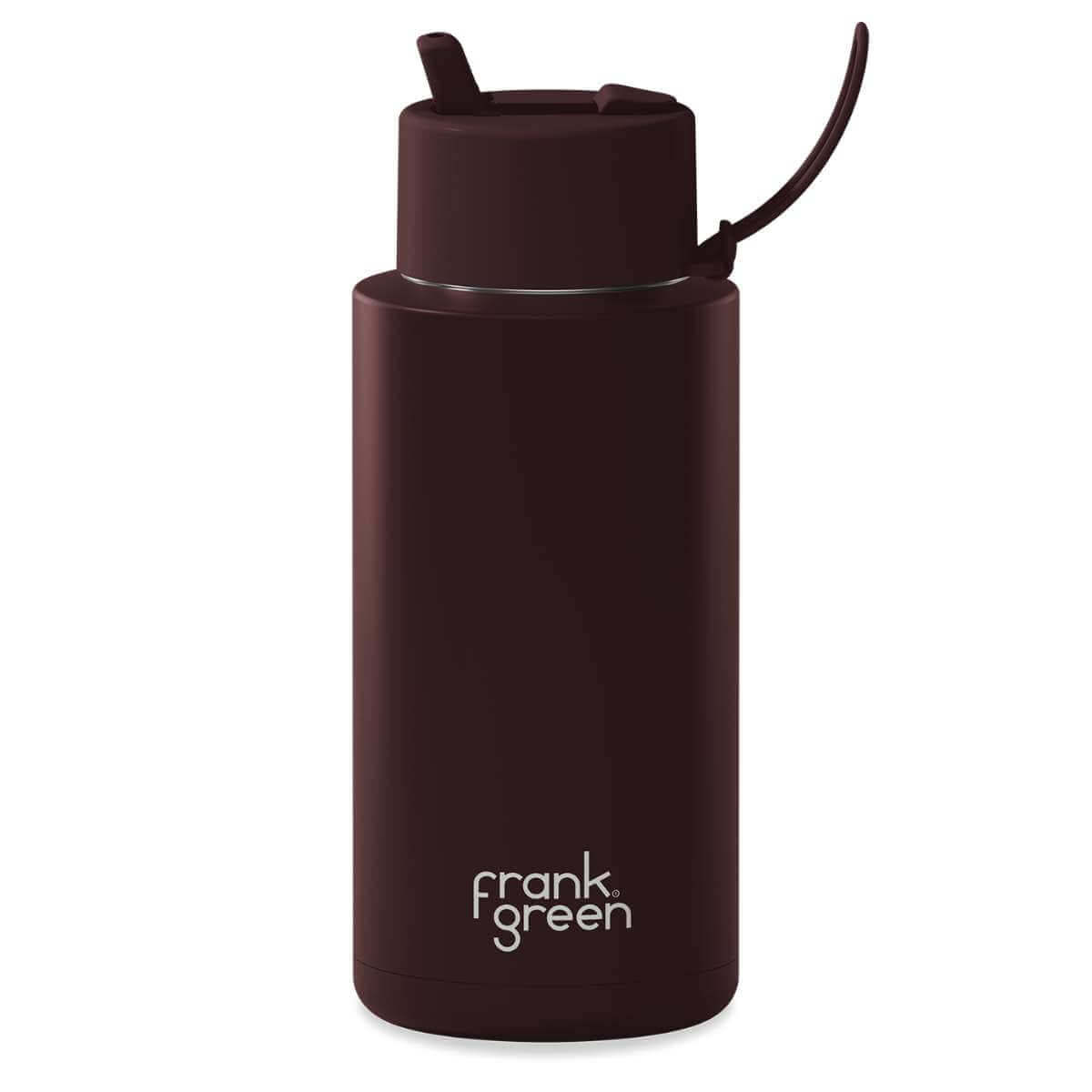 Reusable 34oz Straw Bottle - Chocolate - Funky Gifts NZ