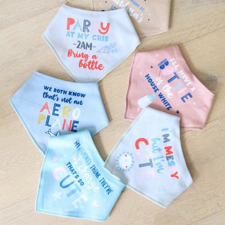 Baby Bib - I'm Messy But I'm Cute - Funky Gifts NZ