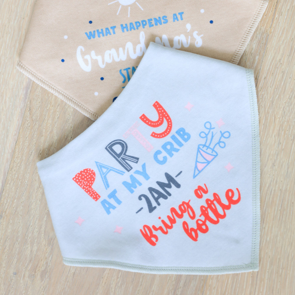 Baby Bib - Party At My Crib - Funky Gifts NZ