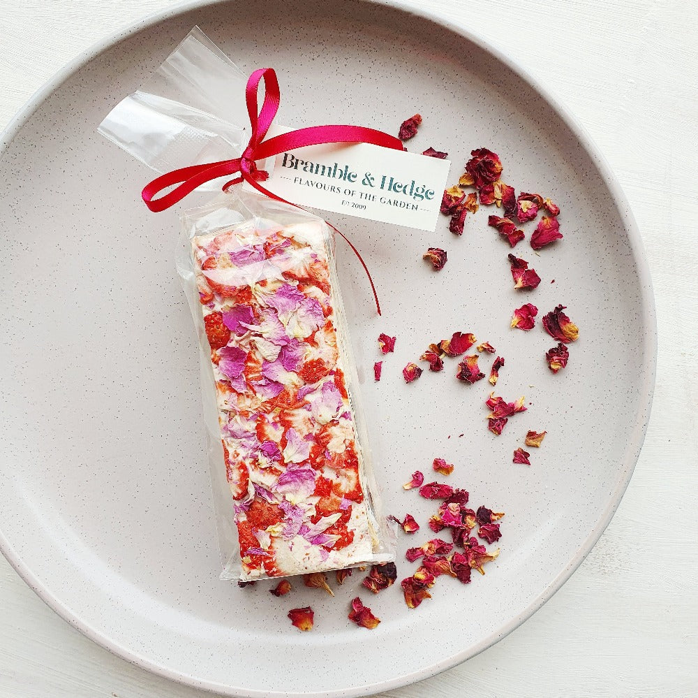 Bramble & Hedge - Strawberry and Elderflower Nougat - Funky Gifts NZ