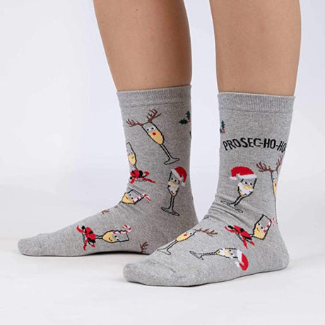 Sock It To Me - Women's Crew Socks - Prosec-ho-ho-ho! - Funky Gifts NZ