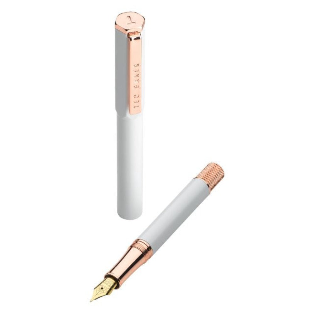 Ted Baker- White Quartz Fountain Pen - Funky Gifts NZ