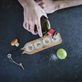 gents hardware shot glass serve board set from funky gifts nz