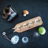 gents hardware shot glass serve board set from funky gifts nz