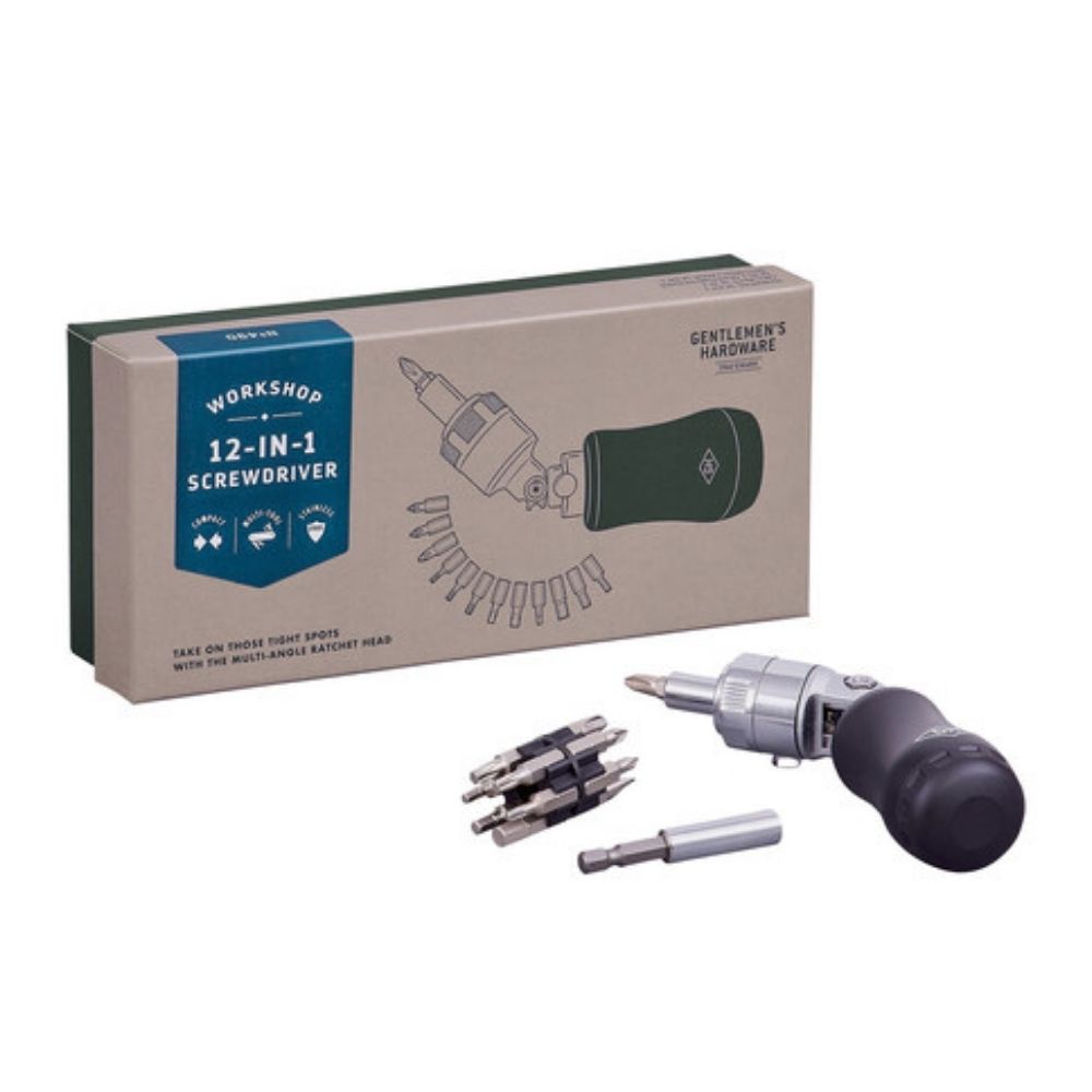 Gentlemen's Hardware - 12-in-1 Screwdriver No.490 - Funky Gifts NZ