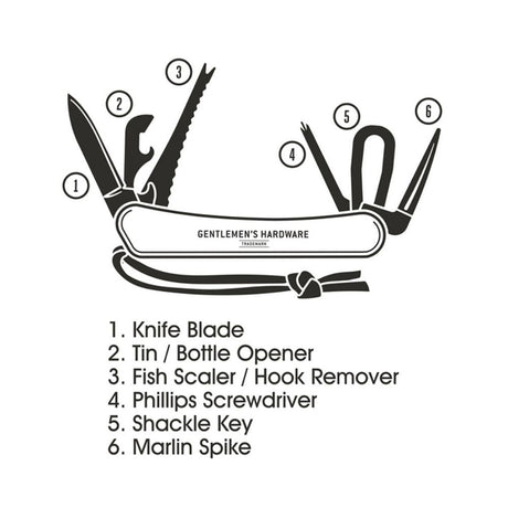 Gentlemen's Hardware - Marine Multi Tool No.312 - Funky Gifts NZ