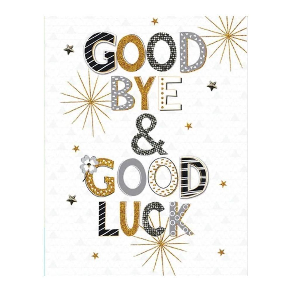 Large Greeting Card - Goodbye & Good Luck - Funky Gifts NZ