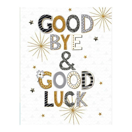 Large Greeting Card - Goodbye & Good Luck - Funky Gifts NZ