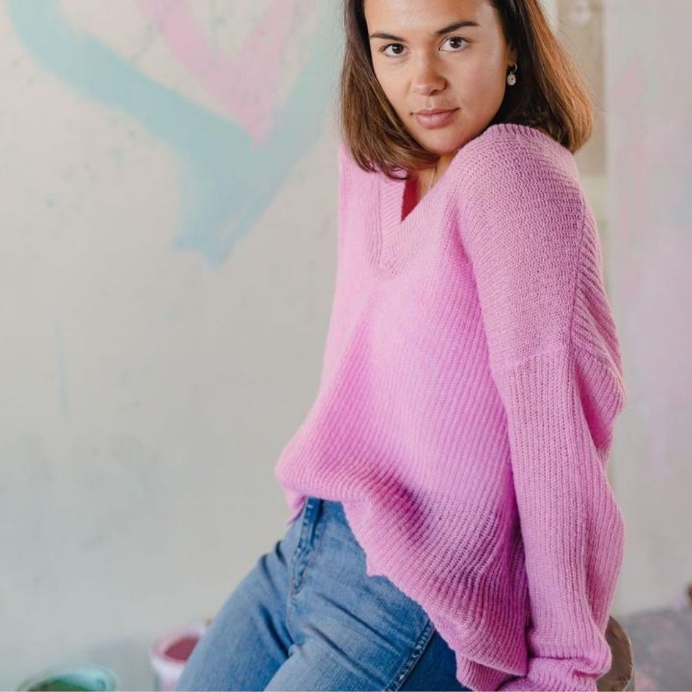 Hello Friday Sophia Sweater Violet - Medium/Large - Funky Gifts NZ