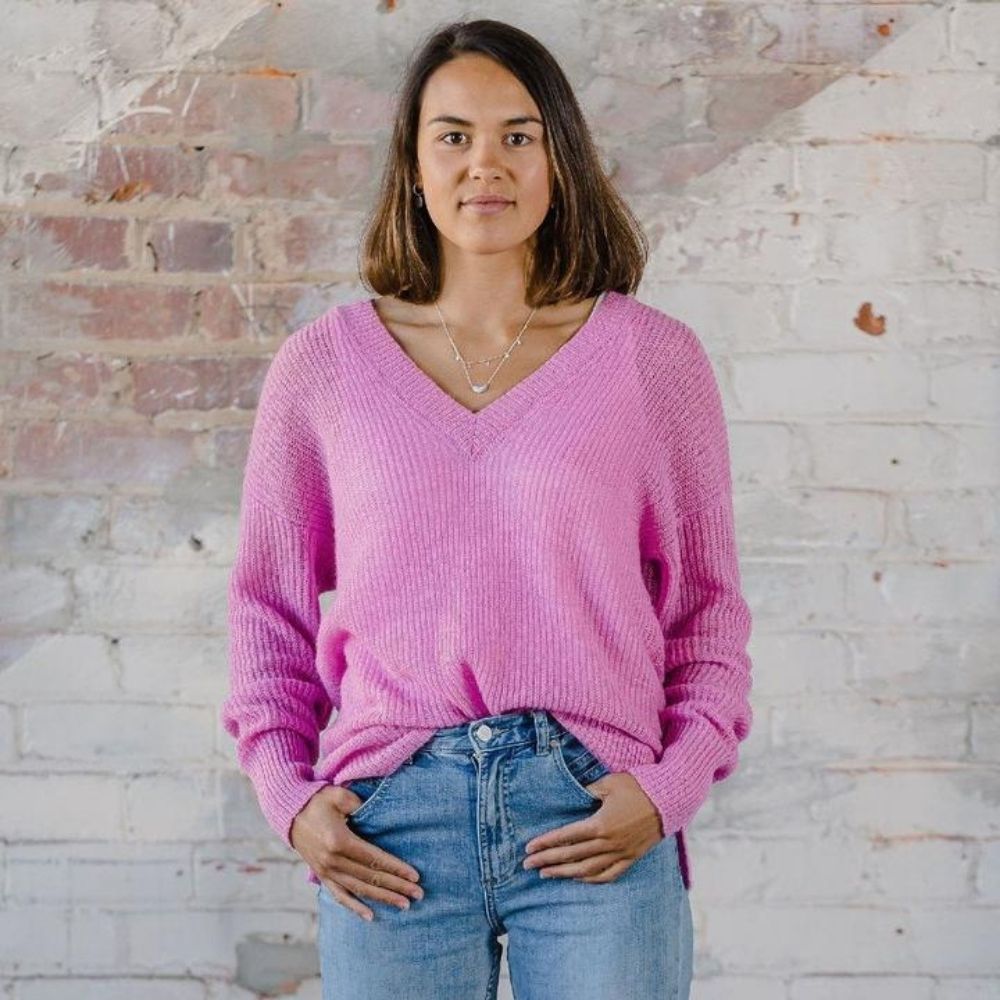 Hello Friday Sophia Sweater Violet - Medium/Large - Funky Gifts NZ