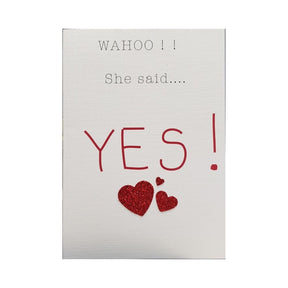 NZ MADE Engagement Card - Wahoo She Said Yes!! - Funky Gifts NZ