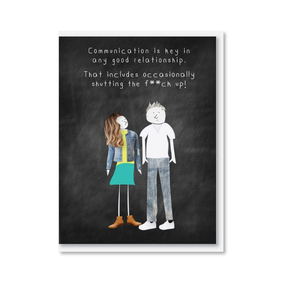 NZ MADE Greeting Card - Communication is Key - Funky Gifts NZ