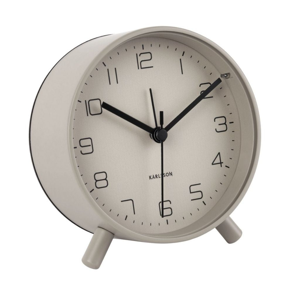 Karlsson Alarm Clock Lofty - Grey - Funky Gifts NZ