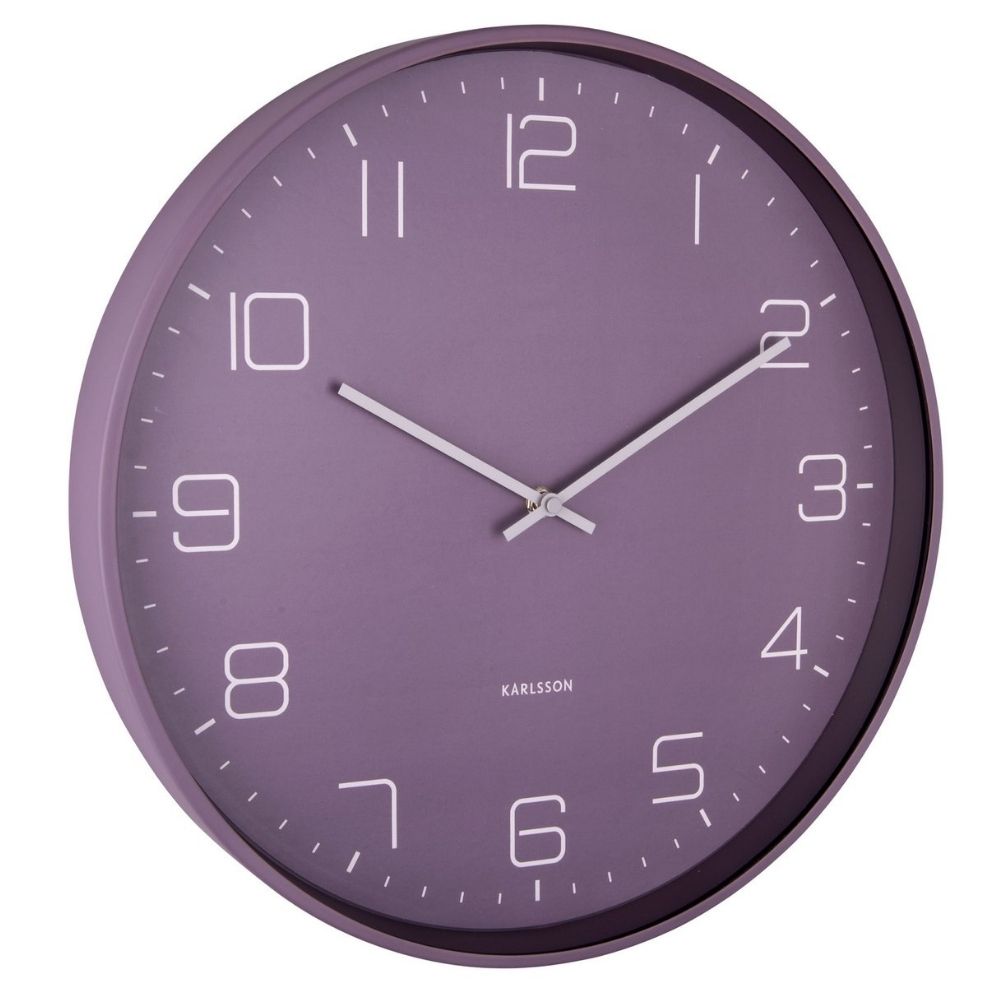 Karlsson Wall Clock Lofty - Matte Purple - Funky Gifts NZ