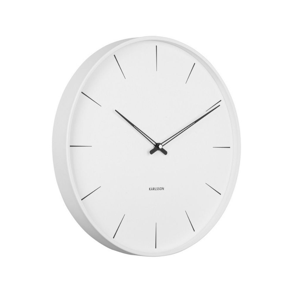 Karlsson Wall Clock Lure - White - Funky Gifts NZ