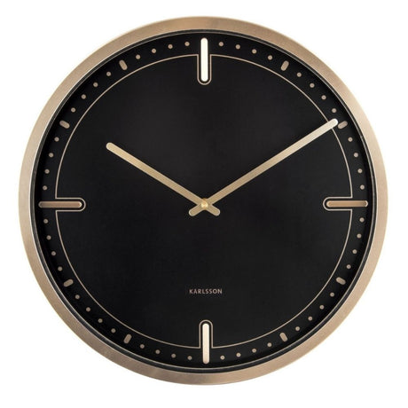 Karlsson Wall Clock Dots & Batons - Black - Funky Gifts NZ