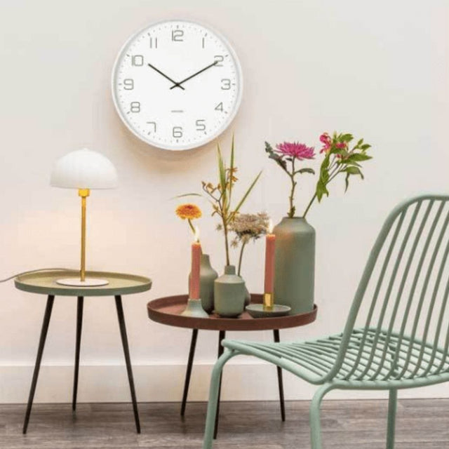 Karlsson Wall Clock Lofty - White - Funky Gifts NZ