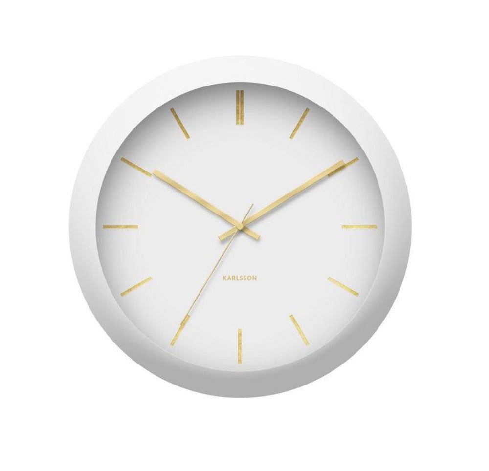 Karlsson Wall Clock Globe - White - Funky Gifts NZ